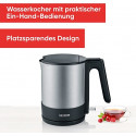 Severin WK 3409, kettle (stainless steel (brushed) / black, 1.7 liters)