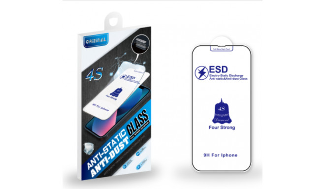 Fusion ESD Anti-Static Dust Proof Antistaatiline karastatud klaas Apple iPhone 13 Mini must