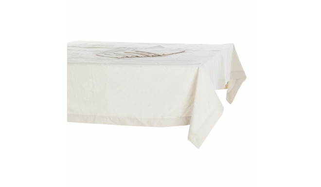 Tablecloth and napkins DKD Home Decor Beige (150 x 150 x 150 cm)