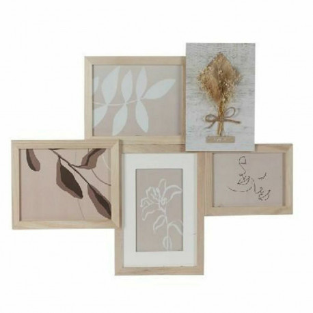Fotoraam DKD Home Decor 53 x 2,4 x 39,5 cm Kristall Naturaalne Shabby Chic