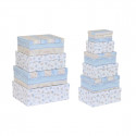 Set of Stackable Organising Boxes DKD Home Decor Children's Multicolour Cardboard (43,5 x 33,5 x 15,