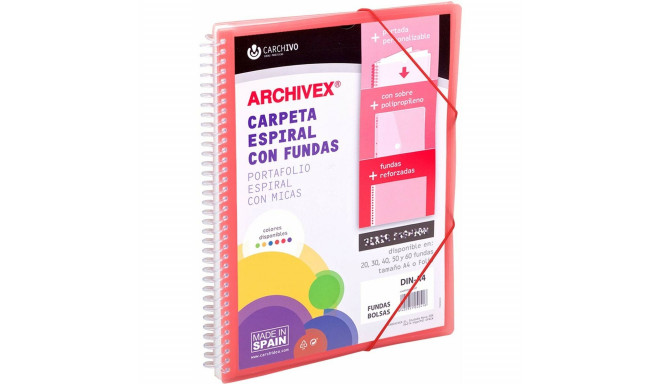 Organiser Folder Carchivo Archivex-Star Red A4