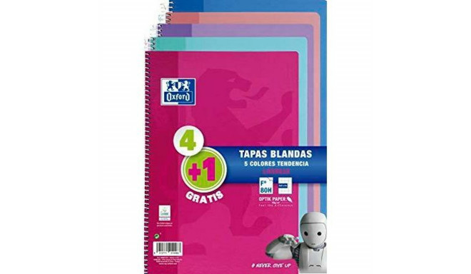 Set of exercise books Oxford Multicolour Din A4 80 Sheets 5 Pieces