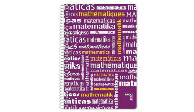 Notebook Pacsa Violet Din A4 4 Pieces 80 Sheets