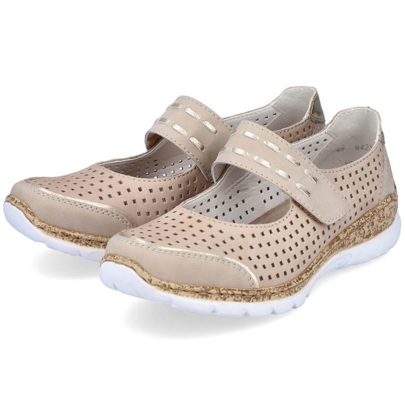 Leather summer shoes with velcro Rieker W RKR582 (39) - Vabaajajalatsid -  Photopoint