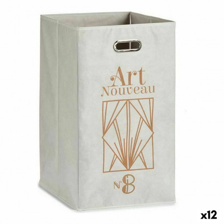 Корзина Berilo Art Nouveau Белый Позолоченный Картон 60 L 35 x 57 x 35 cm (12 штук)