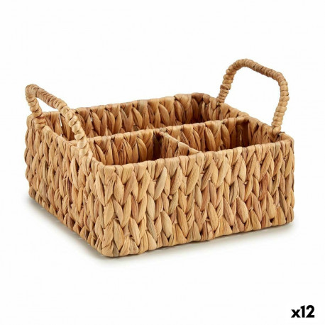 Daudzfunkcionāls Organizators Brūns Metāls Ūdens hiacinte 20,5 x 16 x 31 cm (12 gb.)