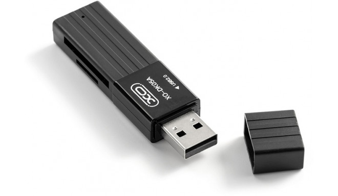 XO mälukaardilugeja DK05A 2in1 USB 2.0, must