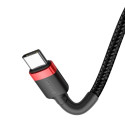 Baseus Cafule Odolný nylonový kabel USB-C PD / USB-C PD PD2.0 60W 20V 3A QC3.0 2M černo-červený (CAT