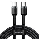 Baseus Cafule nylonový kabel USB Type C Power Delivery 2.0 100W 20V 5A 2m šedý (CATKLF-ALG1)