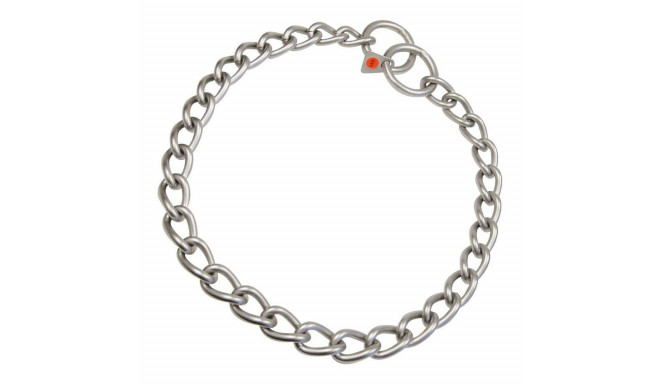 Dog collar Hs Sprenger Silver Matt 4 mm Links Twisted (60 cm)