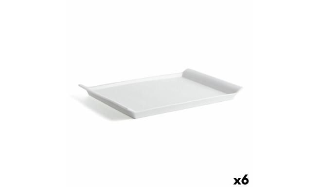 Serving Platter Quid Gastro Fresh Rectangular Ceramic White (36 x 25 cm) (6 Units)