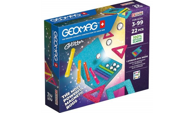Playset Geomag Glitter (22 Pieces)