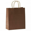 Bags Fama 31 x 11 x 42 cm Paper Dark brown With handles 25 Units