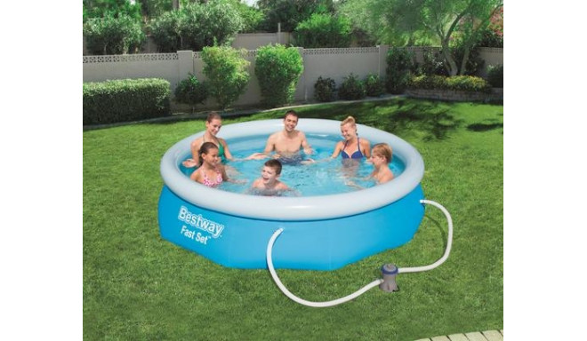 Bestway Fast Set Pool 3.05m x 76cm, set with pump, - blue