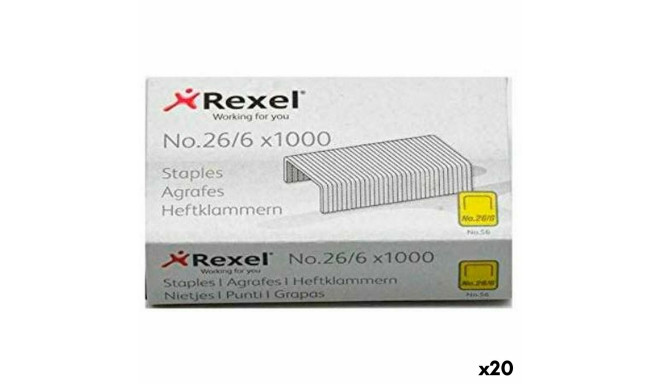 Staples Rexel 1000 Pieces 26/6 (20 Units)