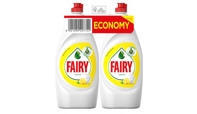 Nõudepesuvahend FAIRY Lemon 2x900ml