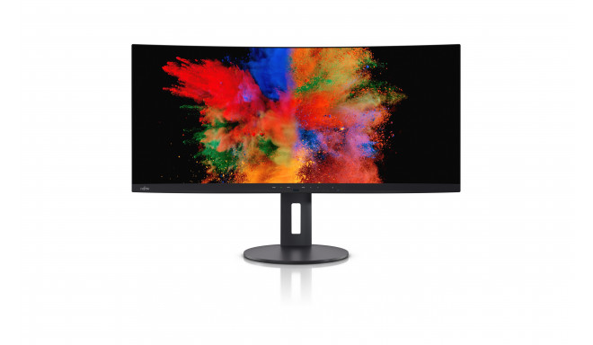 FUJITSU Display P34-9 US 34inch USB Dock curvedUltra Narrow 4-in-1 stand matt blackUSB Type C DP HDM