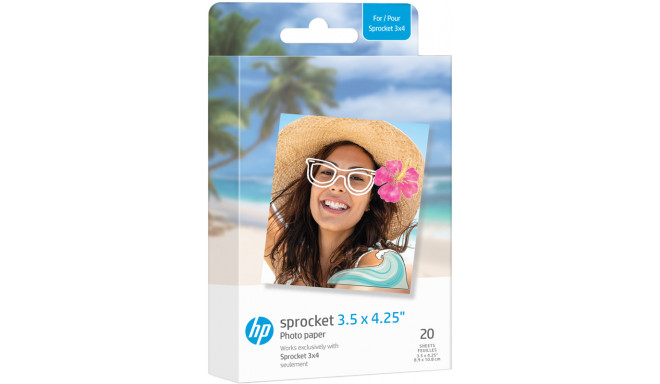 HP fotopaber Sprocket Zink 8,9x10,8cm 20 lehte