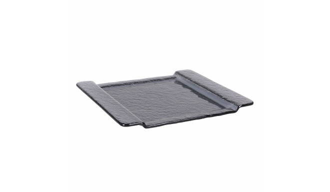 Tray Inde Black Glass 32,5 x 26,5 cm