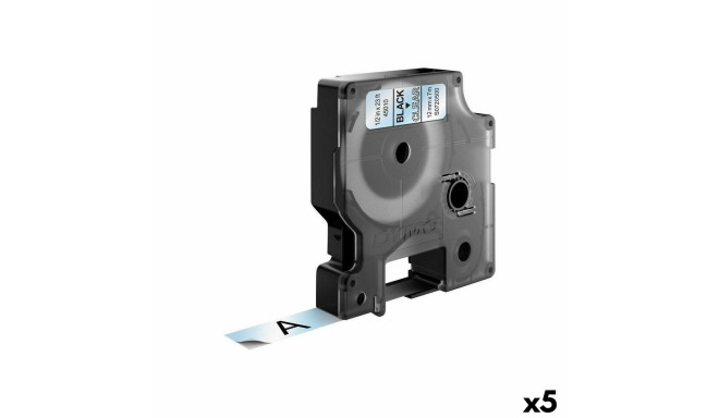 Laminated Tape for Labelling Machines Dymo D1 45010 12 mm LabelManager™ Transparent Black (5 Units)