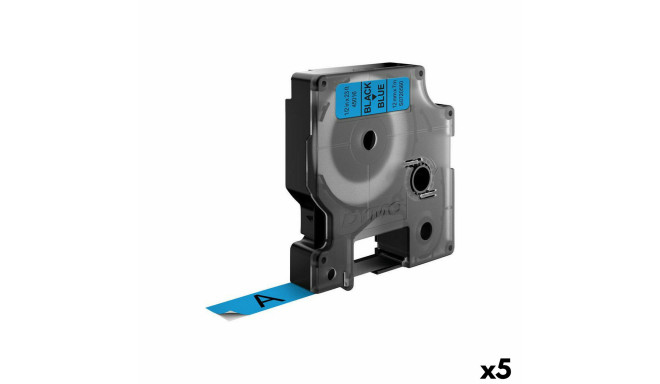 Laminated Tape for Labelling Machines Dymo D1 45016 12 mm LabelManager™ Blue Black (5 Units)