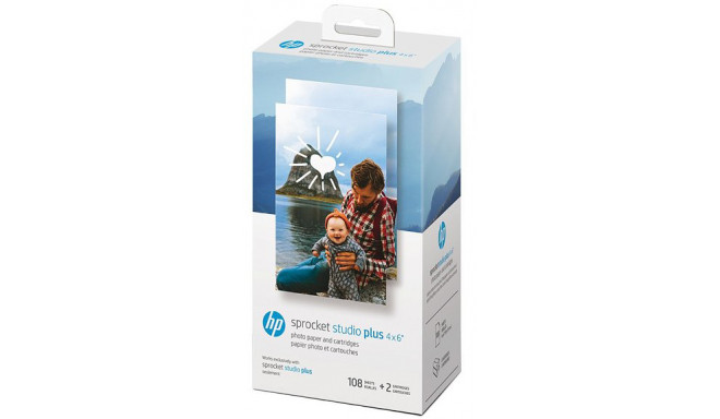 HP photo paper + ink cartridge Sprocket Studio Plus 4x6" 108 sheets