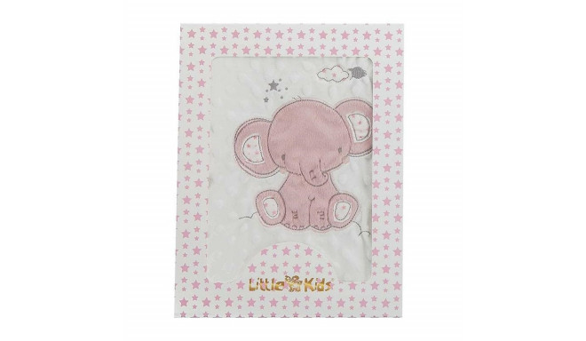 Baby blanket Elephant Pink Embroidery Double-sided 100 x 75 cm