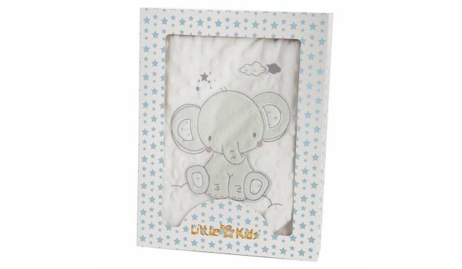 Baby blanket Elephant Green Embroidery Double-sided 100 x 75 cm