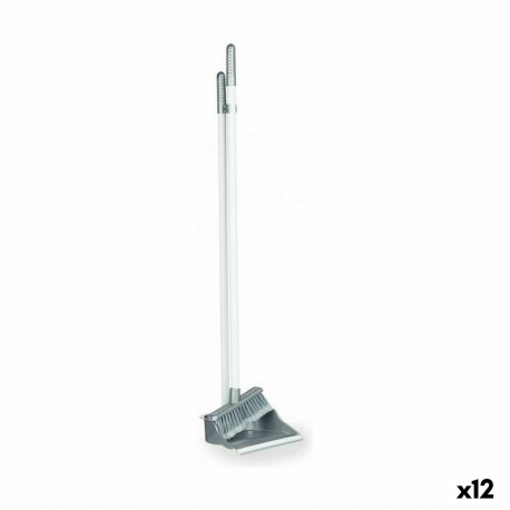 Sweeping Brush and Dustpan Cleaning Set UP-172 UP-172 Silver Plastic (12 Units)
