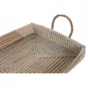 Set of trays DKD Home Decor Natural Yellow Tropical Seagrass (48 x 38 x 15 cm) (2 Units)