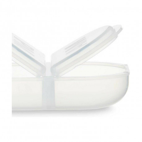 Pillbox with Compartments Berilo HW0929-2 HW0929-2 Transparent Plastic 11,5 x 18 x 2,2 cm Set (12 Un