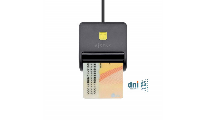 DNI/SIP Card Reader Aisens ASCR-SN01-BK Black