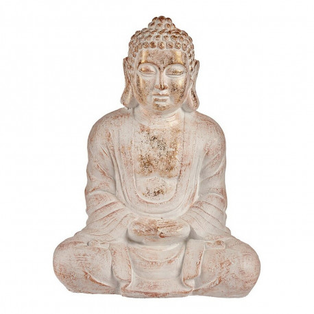 Dekoratiivne aiakuju Ibergarden CC20411 CC20411 Valge Kuldne Polüresiin 25 x 57 x 42,5 cm Buddha