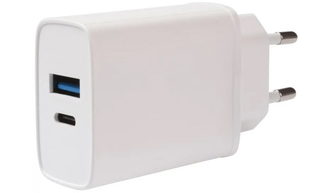 Vivanco vooluadapter USB-A/USB-C PD3 20W, valge (62401) (avatud pakend)