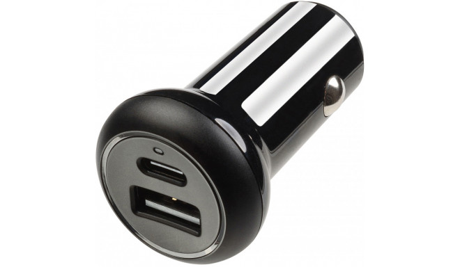 Vivanco автомобильное зарядное устройство USB/USB-C 24W (62303) (поврежденная упаковка)