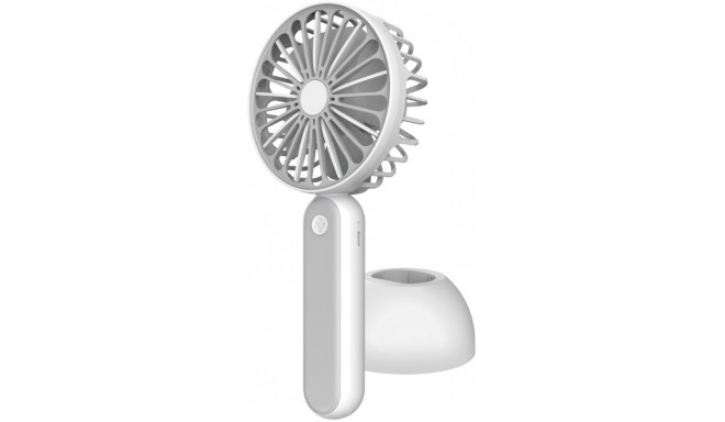 Platinet fan with battery 1200mAh, white/grey (45246) (damaged package)