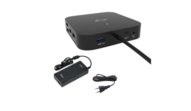 i-tec USB-C kahe ekraaniga dokkimisjaam HDMI DP LAN AUDIO Power Delivery 100 W + i-tec universaalne 