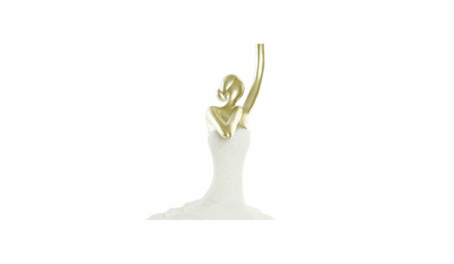 Decorative Figure DKD Home Decor 13,5 x 12,5 x 40 cm Golden White Resin Ballet Dancer