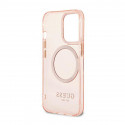 Guess Gold Outline Translucent MagSafe - Case for iPhone 13 Pro (Pink)