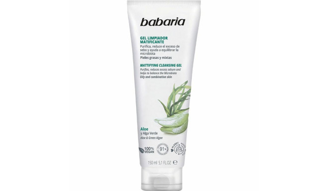 Facial Cleansing Gel Babaria Aloe Vera Mattifying finish 150 ml