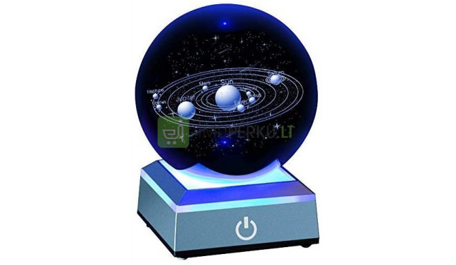 Öölamp 3D Laser Engraved Solar System
