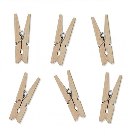 Dekoratīvie knaģīši - nekrāsots koks, 3,5 cm, 10 gab