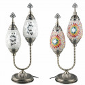 Desk lamp DKD Home Decor Crystal Mosaic Metal Multicolour Arab (24 x 15 x 55 cm) (2 Units)