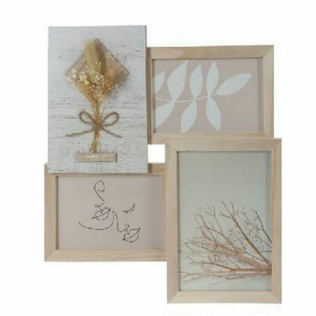 Fotoraam DKD Home Decor 31 x 2,4 x 34 cm Kristall Naturaalne Shabby Chic