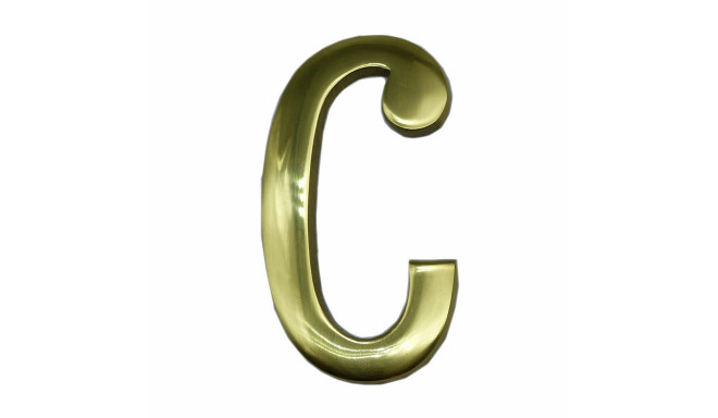 Letter EDM C Polished brass (10 cm)