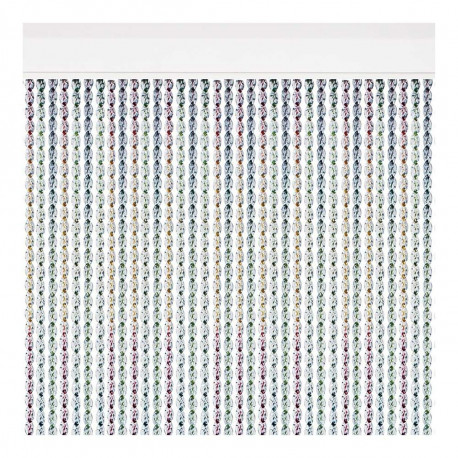 Kardin Acudam Cantabria Uksed Mitmevärviline Välimus Hõbedane PVC Alumiinium 90 x 210 cm