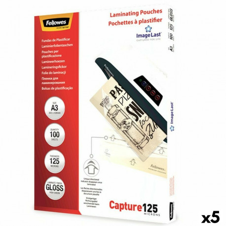 Laminating Pouches Fellowes 100 Tükid, osad Läbipaistev A3 (5 Ühikut)