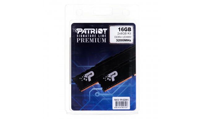 Patriot RAM Signature Premium 16GB 2x8GB DDR4 3200MHz PSP416G3200KH1