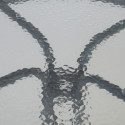 Laud BISTRO D60xH70cm, läbipaistev karastatud klaas, metallraam
